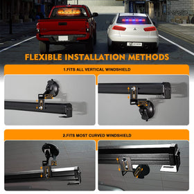 Xprite light bar next to ruler showing 35.5 inch scale for fitment clarity benefit