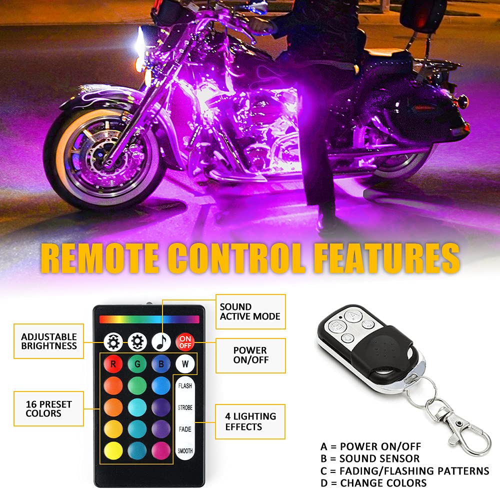 Xprite underbike neon in use at night enhancing road-side visibility