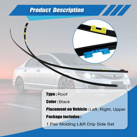 XQSMWF right-side molding installed illustrating reduced wind noise benefit