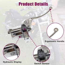 XQSMWF master cylinder mounted on handlebar demonstrating correct fit
