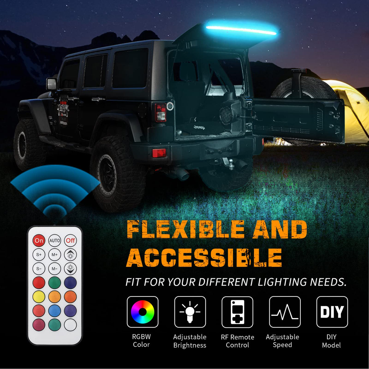 XRIDONSEN cigarette-plug power cable connected for easy plug-and-play operation