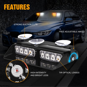 XRIDONSEN dash-mounted strobe in use providing visible emergency signaling at night