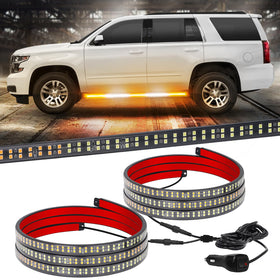 XRIDONSEN front packaging showing two 60 inch LED strips and box, highlights included parts