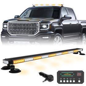 XRIDONSEN front profile light bar showing amber white beams for clearer visibility