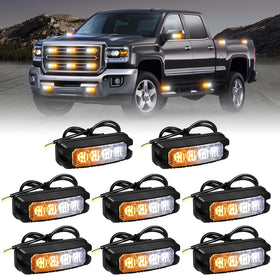 XRIDONSEN front view grille mounted shows bright amber-white visibility