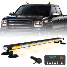 XRIDONSEN front view light bar showing amber and white LEDs for clear road visibility