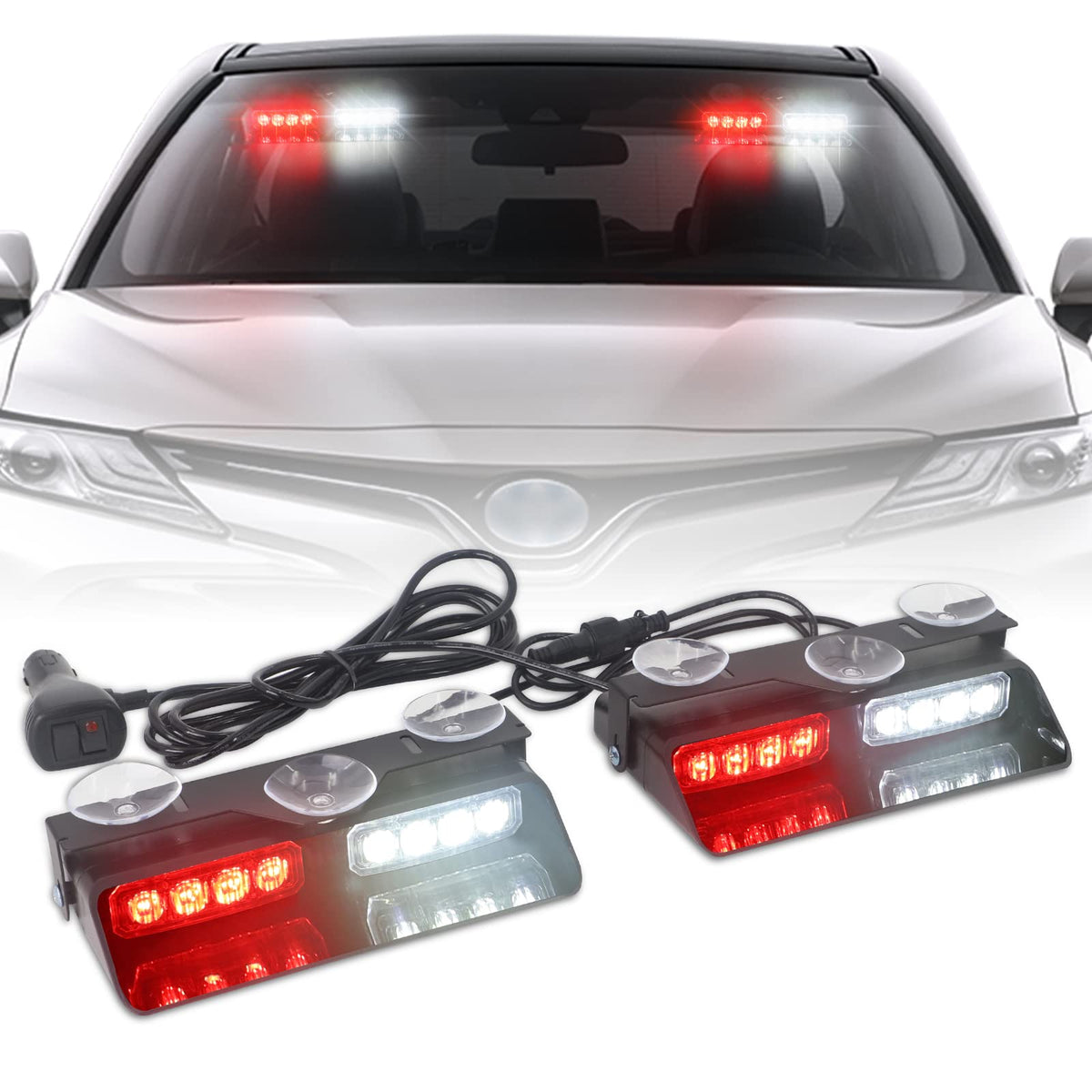 XRIDONSEN front view mounted on dash shows clear warning visibility