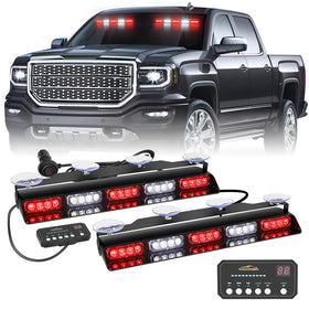 XRIDONSEN front view of twin 17 inch lights showing bright warning benefit