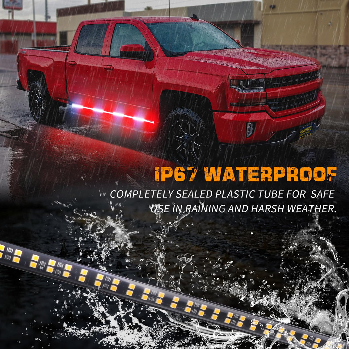 XRIDONSEN installed on a truck running board showing improved roadside visibility and safety