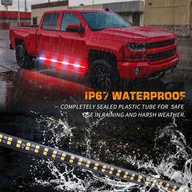 XRIDONSEN installed on a truck running board showing improved roadside visibility and safety