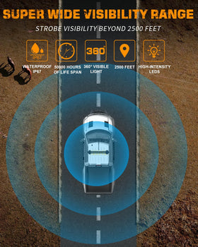XRIDONSEN nighttime roadside beacon demonstrating high-visibility warning effect
