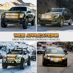 XRIDONSEN strobe strips lit at night showing high contrast warning visibility for roadside safety