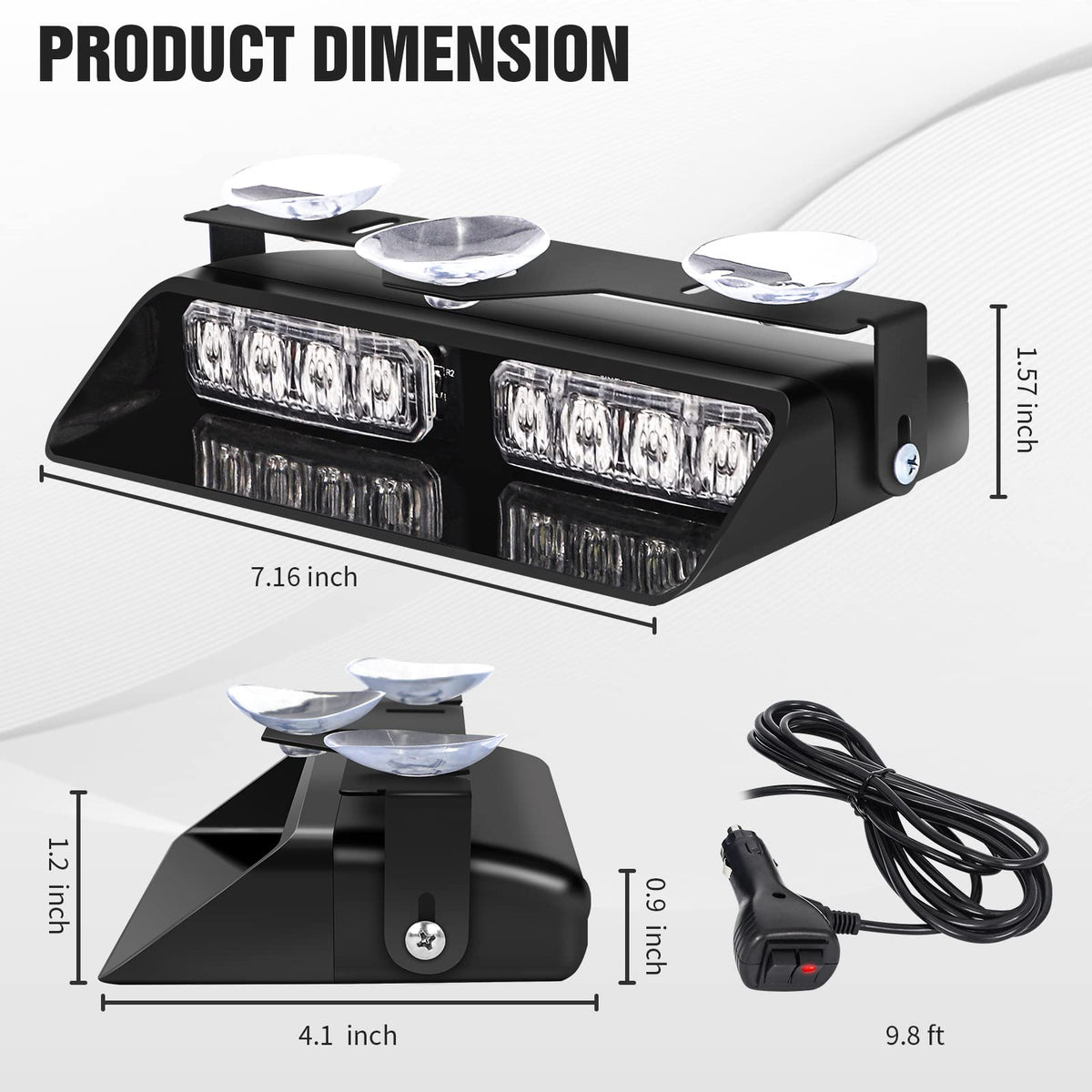 XRIDONSEN cigarette-plug power lead and cable lengths for flexible in-vehicle placement
