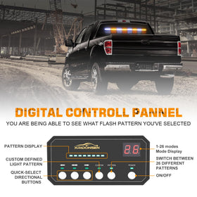 XRIDONSEN light bar mounted on truck rooftop improving worksite and traffic awareness