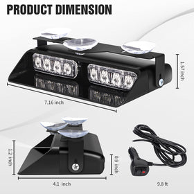 XRIDONSEN light bar beside ruler showing two 7.16-inch pieces for accurate size comparison