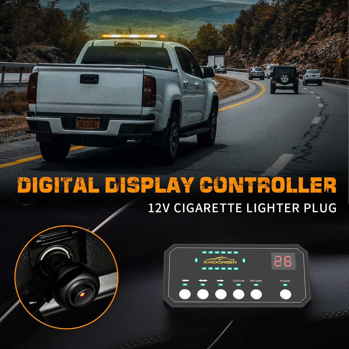 XRIDONSEN installed on pickup truck demonstrating enhanced roadside safety