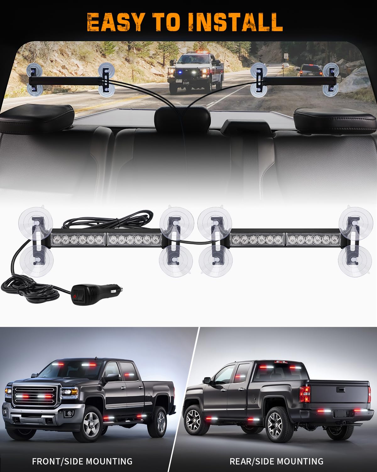 XRIDONSEN suction cup and bracket detail enabling flexible, no-damage mounting