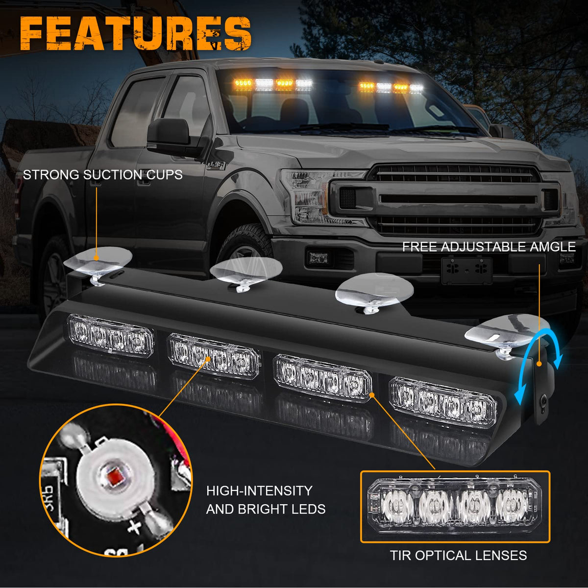 XRIDONSEN strong suction cup detail demonstrating secure windshield attachment