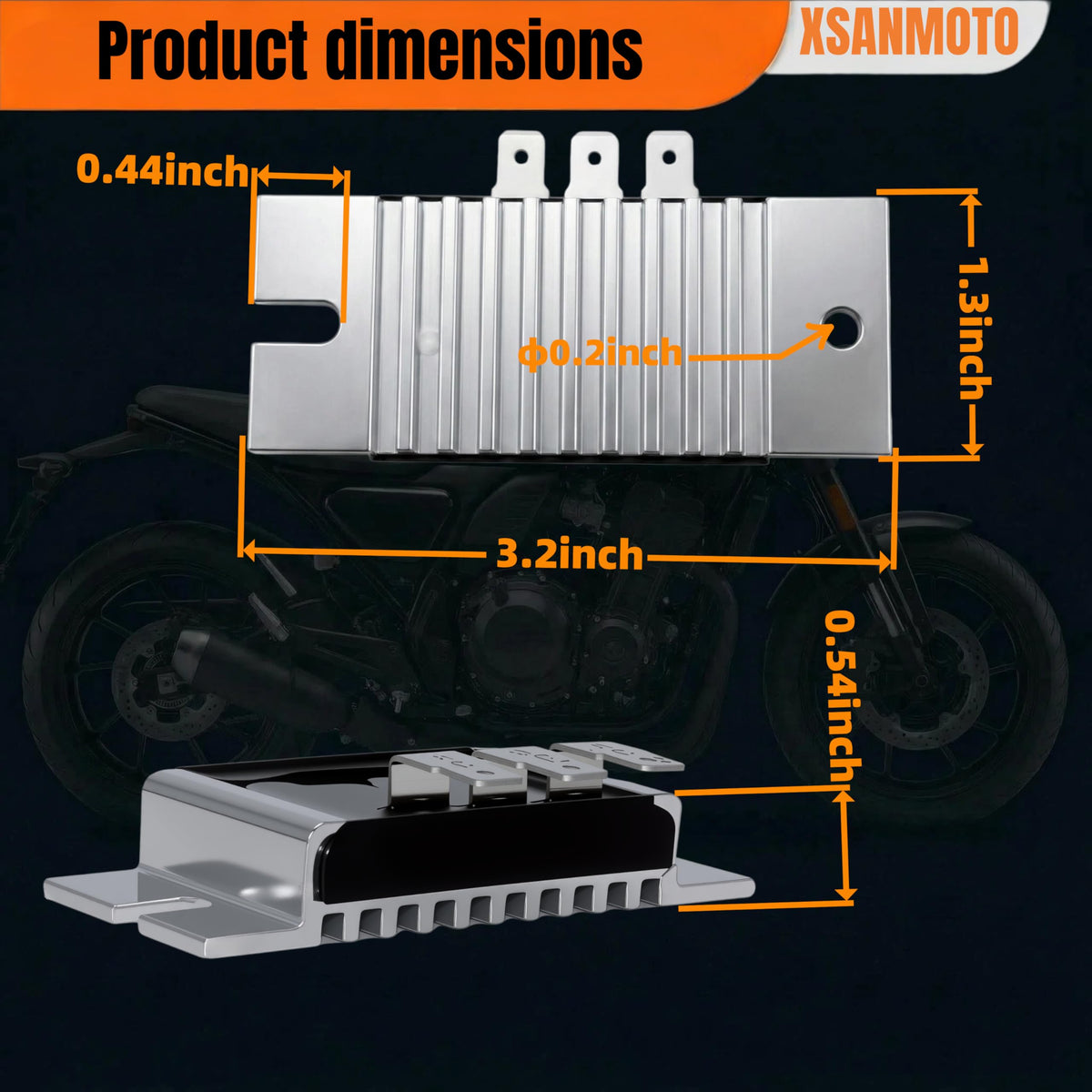 XSANMOTO heat sink fins close-up for improved heat dissipation benefit