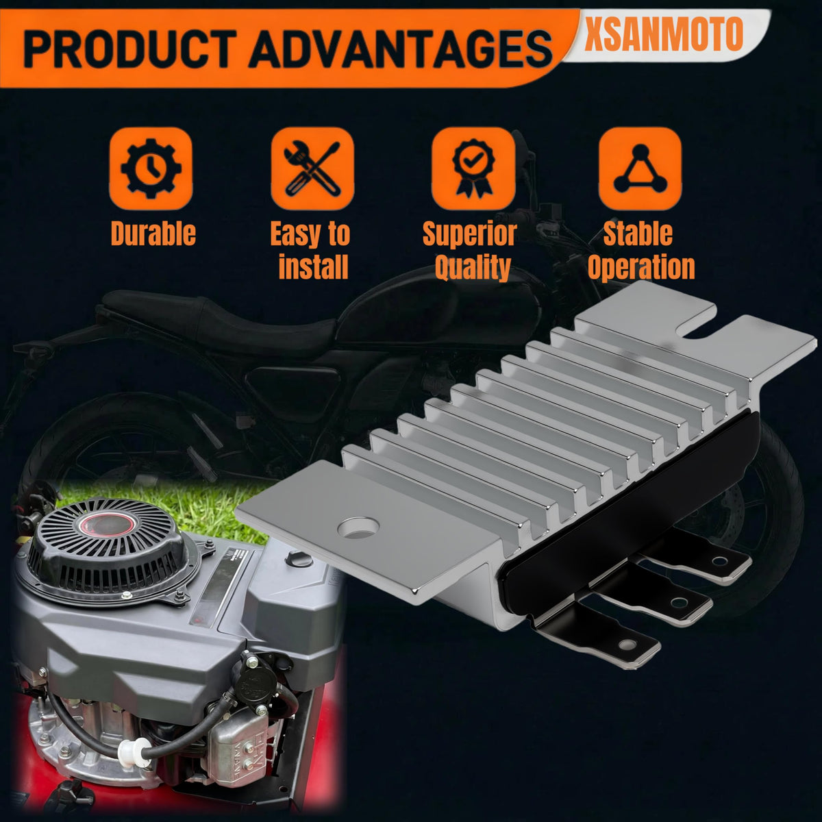XSANMOTO product label with OE number to confirm compatibility benefit