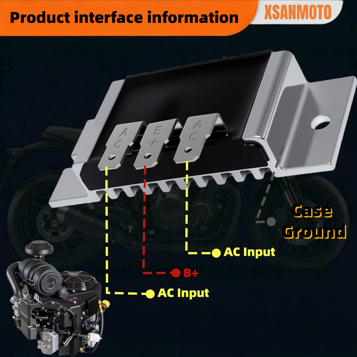 XSANMOTO regulator held in hand showing compact size and easy handling benefit