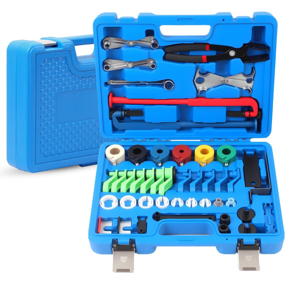 XSTARYE front view with open case showing organized 45-piece kit for quick access