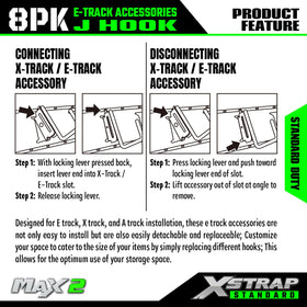 XSTRAP STANDARD hooks supporting tools on truck wall showing organized cargo benefit
