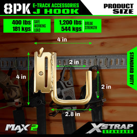 XSTRAP STANDARD hooks used in garage storage showing versatile organization benefit