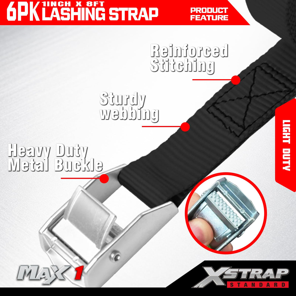 XSTRAP STANDARD webbing texture close view showing durable weave for long-lasting strength