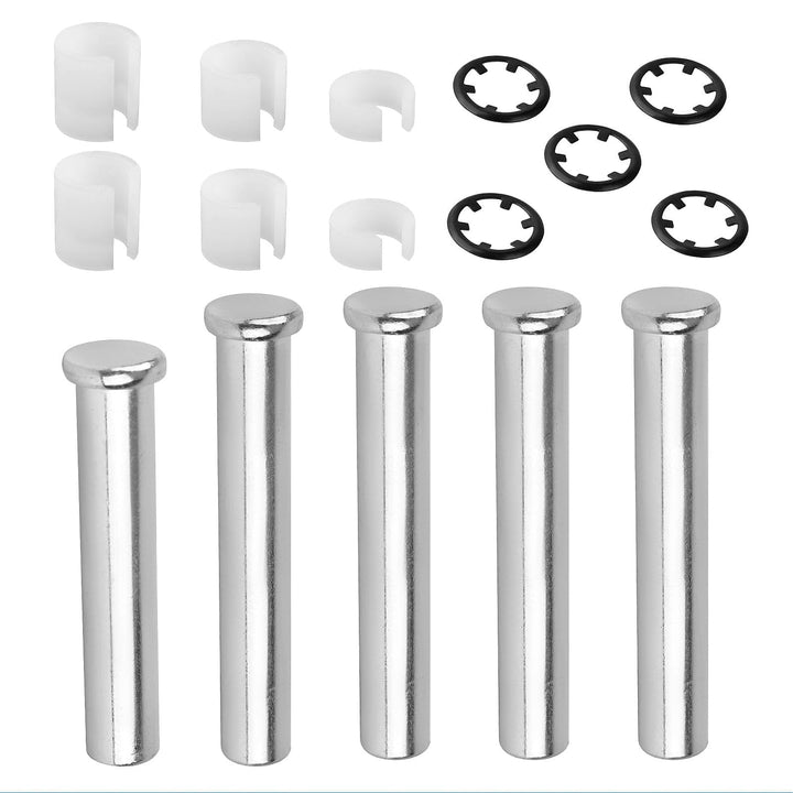 XT kit overview layout showing pins, bushings and nuts for quick repair benefit