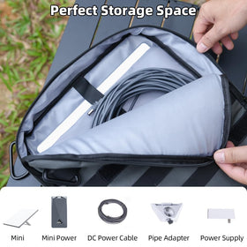 XTAR interior 210D lining protecting Starlink Mini from scratches