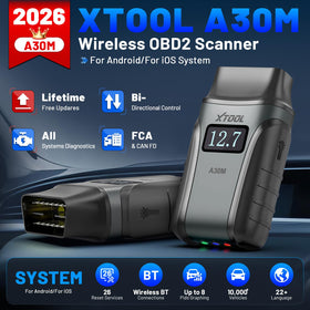 XTOOL A30M close-up of connector pins illustrating secure vehicle interface and durability