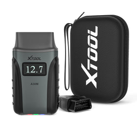 XTOOL A30M front view showing kit and benefits of compact diagnostics