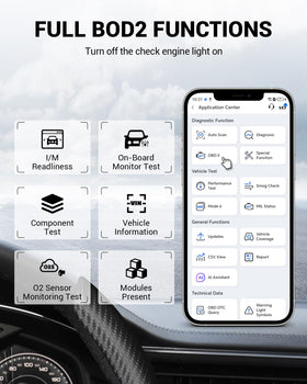 XTOOL A30M displaying live-data on smartphone for real-time troubleshooting