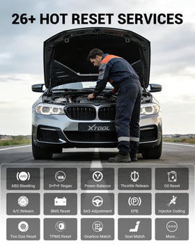 XTOOL flexible OBD2 extension cable reaching low dashboard ports for convenience