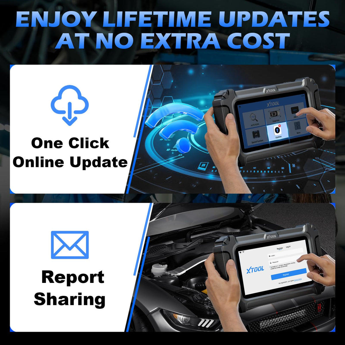 XTOOL D5 reset functions menu helping perform maintenance at home