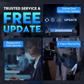 XTOOL D6S maintenance services menu, lists 30 relearns and resets for repairs