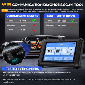 XTOOL D7W closeup screen graph displaying live data for faster troubleshooting