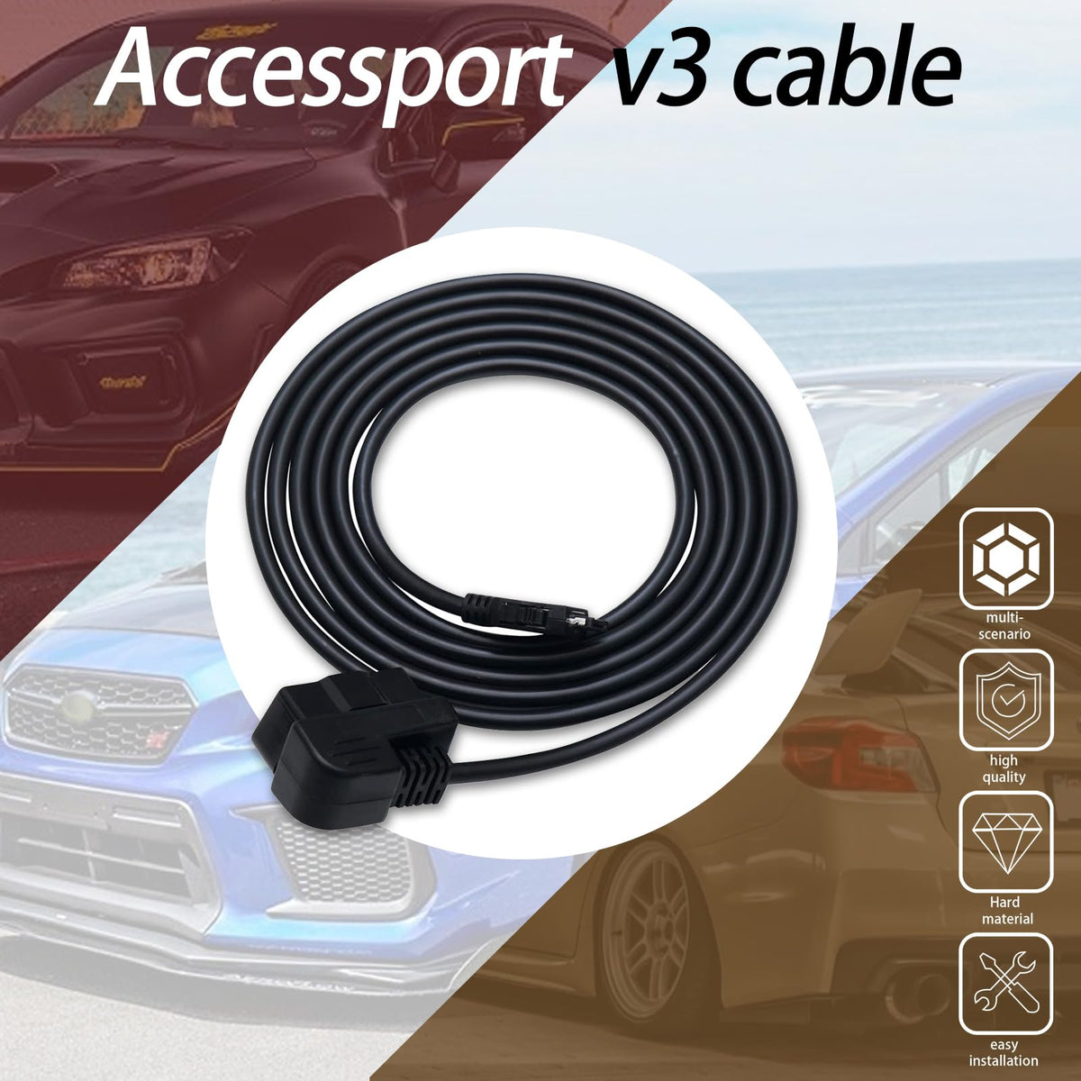 XTPTFABS cable connected to vehicle dashboard offering convenient reach