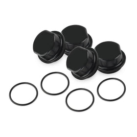 XTPTFABS cap and O-ring staged outside hub for easy replacement