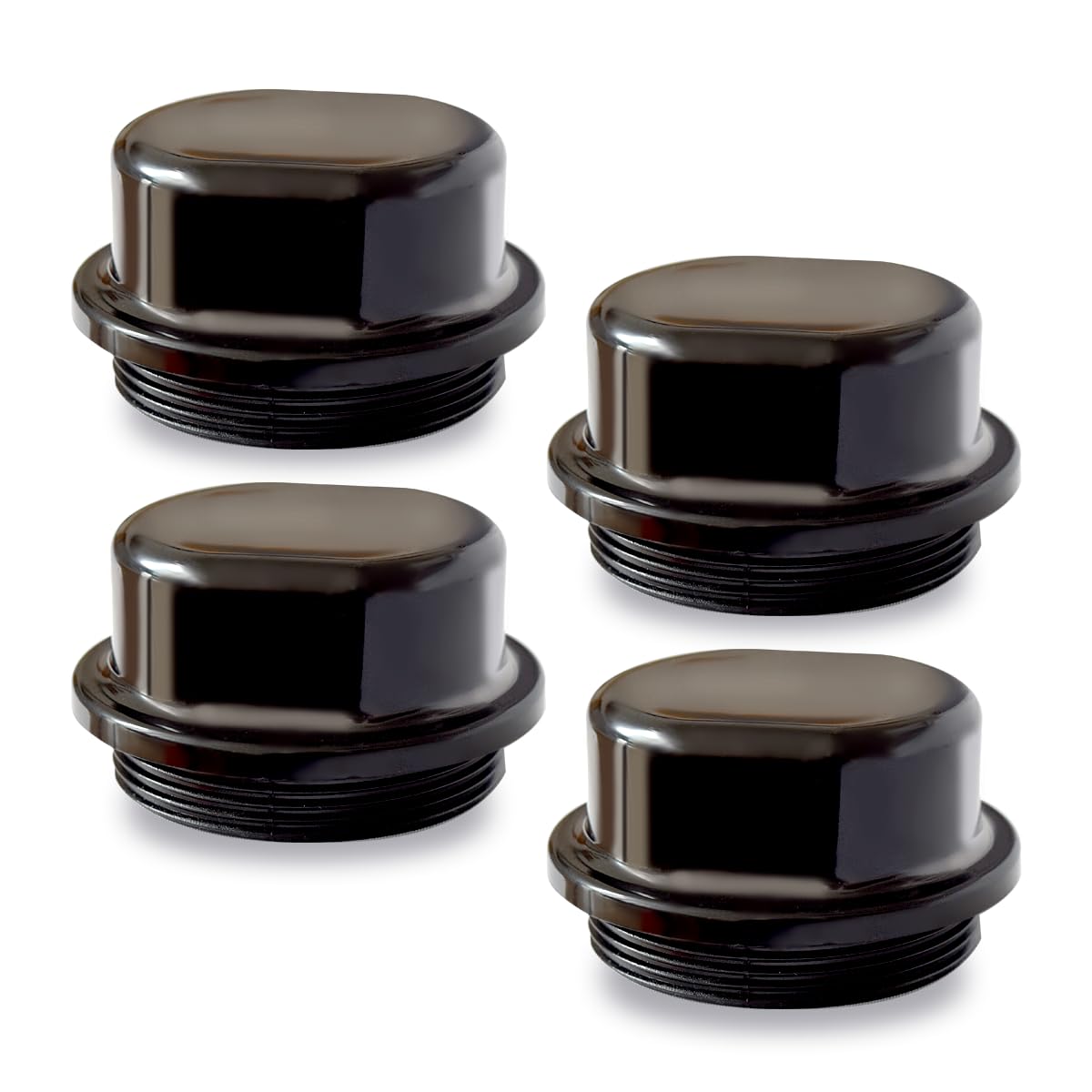 XTPTFABS front view of threaded hub cap showing fit and protection