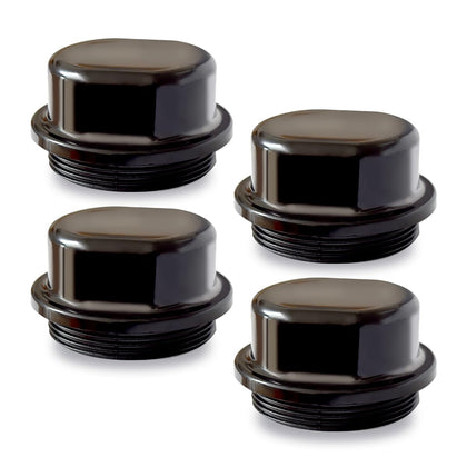 XTPTFABS front view of threaded hub cap showing fit and protection