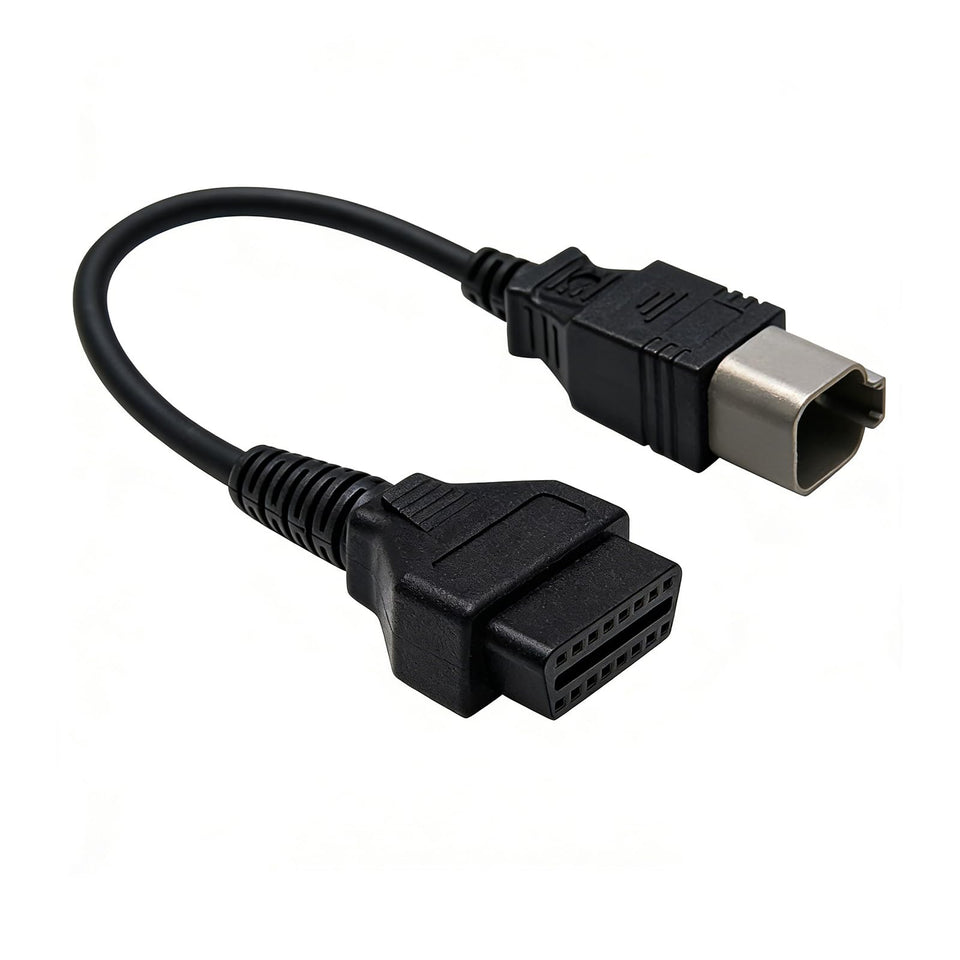 XTPTFABS front view connector showing 6-pin to 16-pin conversion benefit