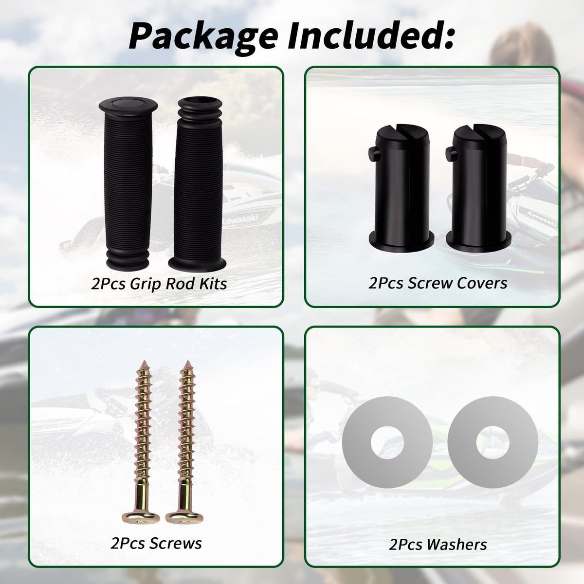 XTPTFABS laid-out screws washers and covers showing included hardware