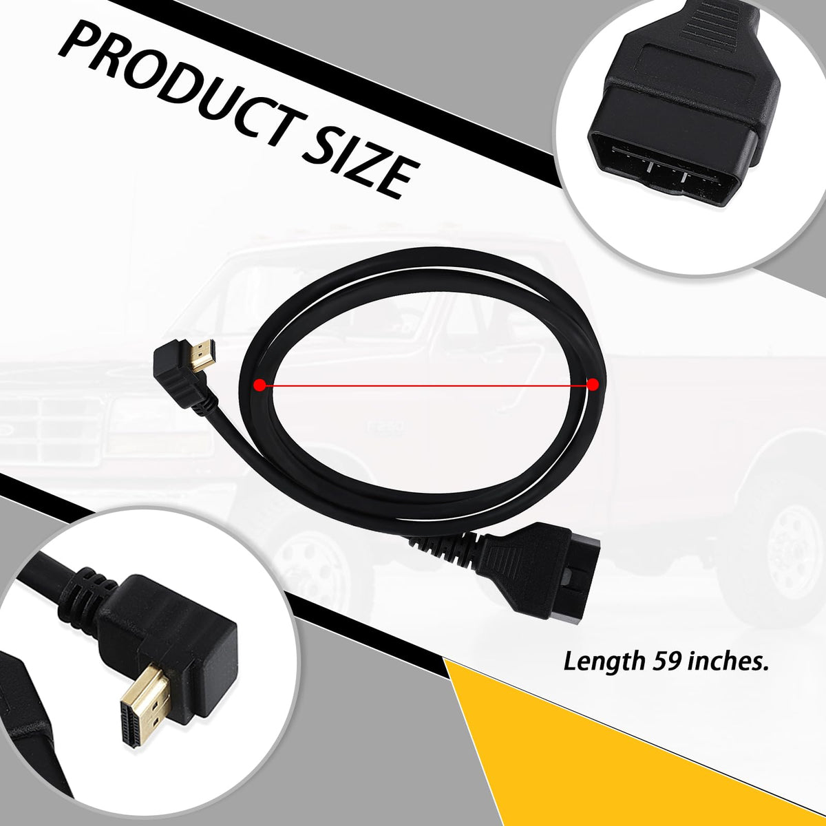XTPTFABS cable plugged into vehicle OBD port for quick installation