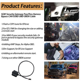 XTPTFABS plugged into OBD2 port enabling diagnostics and programming
