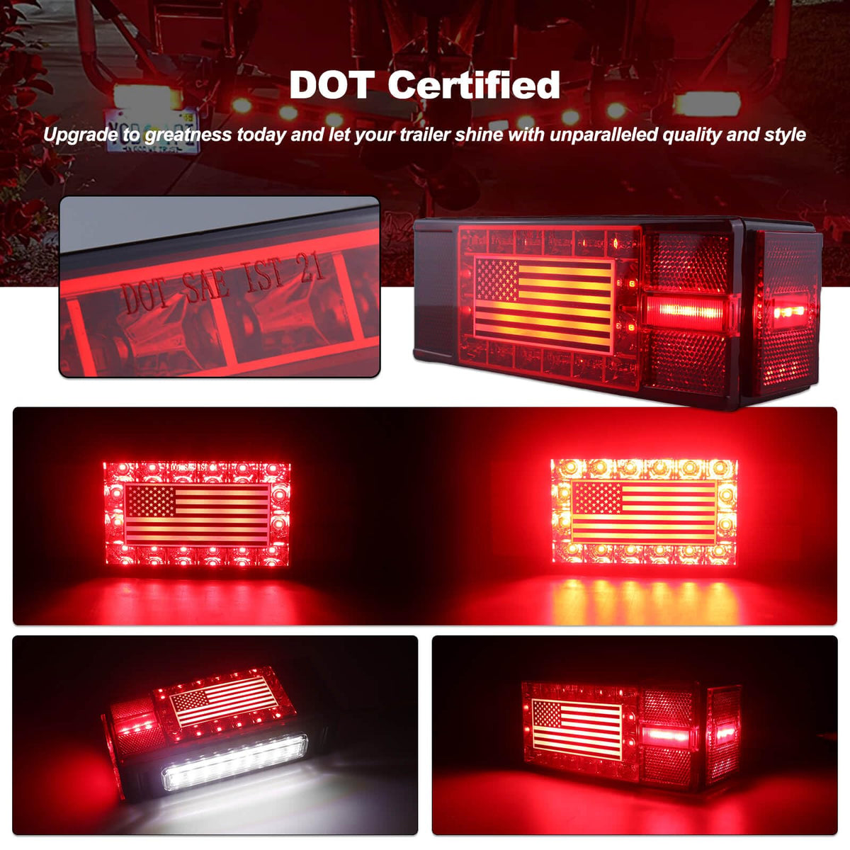 XtraGlow 10-inch third-brake LED bar front view for high-visibility signaling