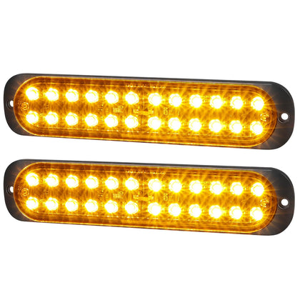 XtraGlow front view showing amber 24-LED lens and housing, improves road visibility