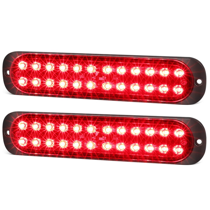 XtraGlow front view showing slim red lens and strong visibility