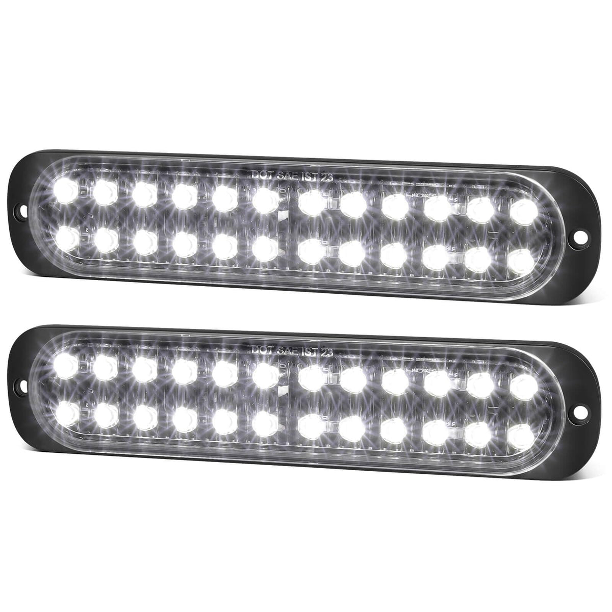 XtraGlow front view of 24-LED bar showing clean beam and durable build